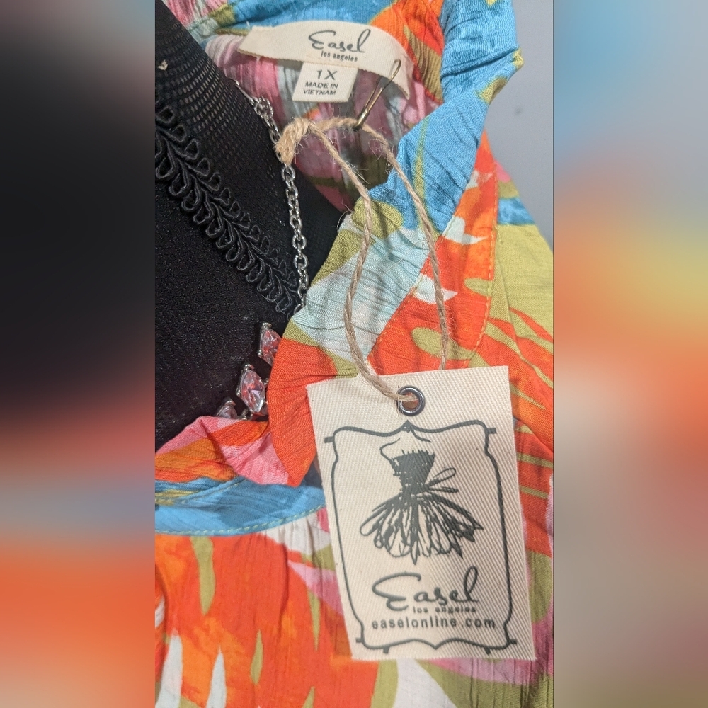 Easel Multicolor Floral Blouse - Picture 4 of 5